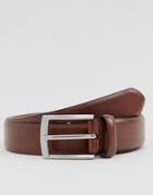 Moss London Belt In Brown Faux Leather - Brown