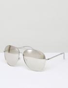 New Look Mirrored Aviator Sunglasses - Silver