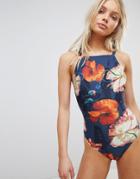 Weekday Swimsuit With Print - Blue