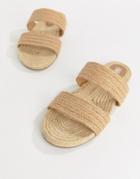 Asos Design Jura Espadrille Sliders - Beige