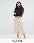 Asos Tall Midi Skirt Button Through - Multi