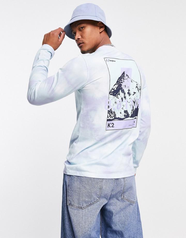 Berghaus 8000's K2 Long Sleeve T-shirt In Purple Tie Dye