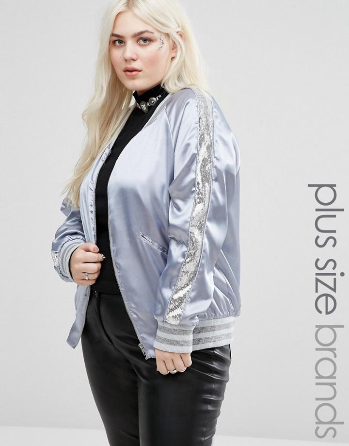 Alice & You Sequin Bomber - Silver
