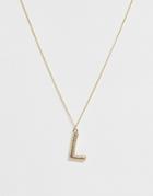 Pieces Chunky Gold 'l' Initial Necklace