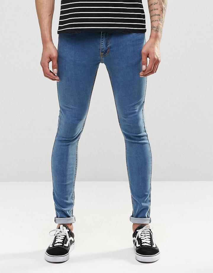 Ldn Dnm Spray On Jean Mid Wash - Blue