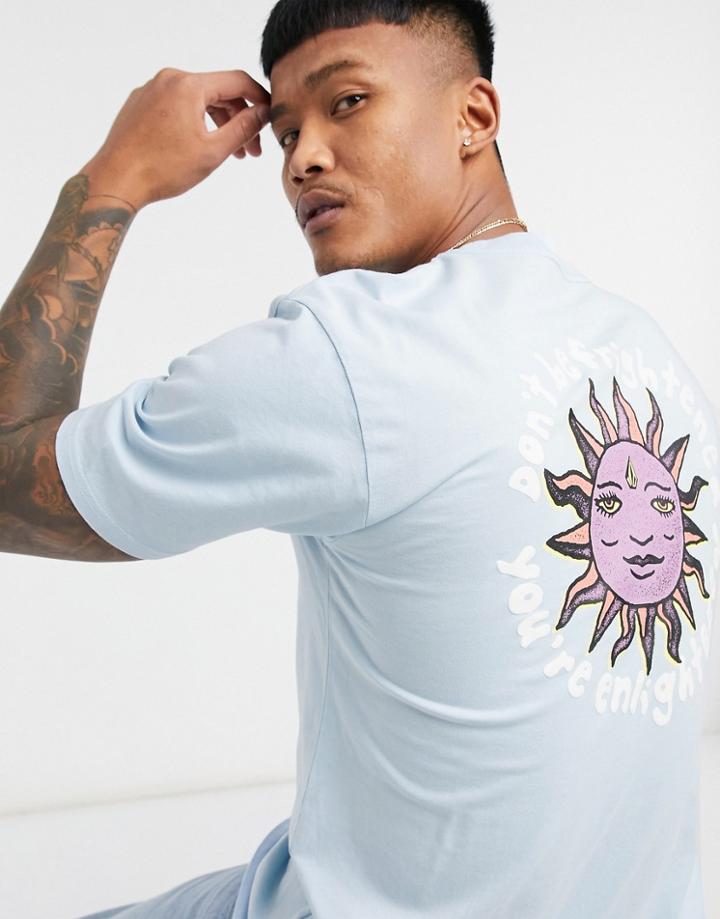 Volcom Ozzy Wrong Back Print T-shirt In Blue-blues