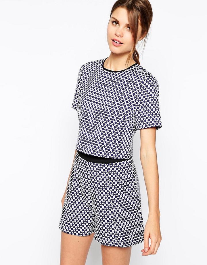 Warehouse Circle Jacquard Tee - Blue