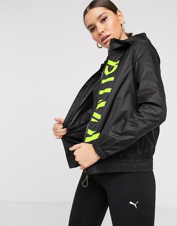 Puma Training Windbreaker Jacket In Black