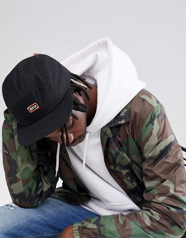 Brixton Rockford 5 Panel Unstructured Cap - Black