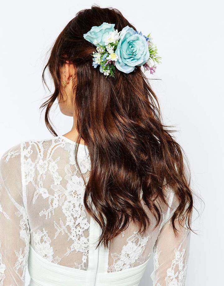 Asos Wedding Mid Flower Hair Corsage - Multi