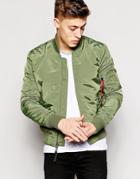 Alpha Industries Ma1 Bomber Jacket Slim Fit - Green