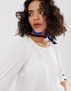 Vero Moda Button Sleeve Top-white