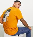 The North Face Collage T-shirt In Orange Exclusive To Asos-yellow