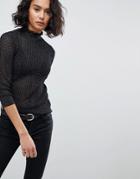 Allsaints Metallic Lightweight Sweater - Black