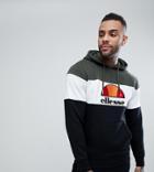 Ellesse Hoodie With Embroidered Panel Logo - Green