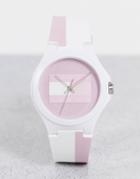 Tommy Jeans Silicone Watch In White And Pink 1720026