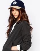 Pull & Bear Multi Texture Baseball Cap - Navy Blue