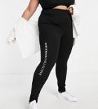 Asos Weekend Collective Curve Legging With Logo In Black