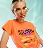 Asyou 90's Fit T-shirt With Iconic Graphic In Orange