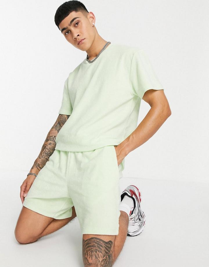 Asos 4505 Sweat Short In Terry-green