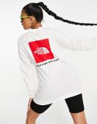 The North Face Box Nse Long Sleeve T-shirt In White