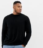 Jack & Jones Essentials Plus Size Knitted Sweater - Black