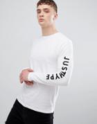 Hype T-shirt With Script Logo In White - White