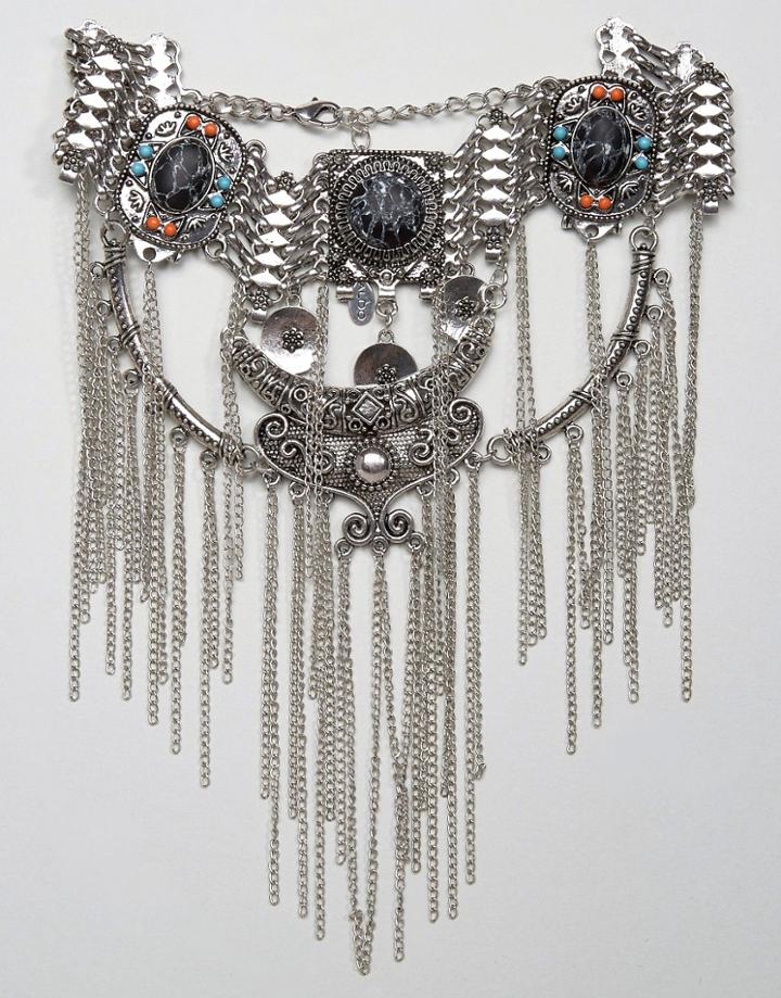 Aldo Link Chain Layered Necklace - Silver