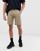 Soul Star Slim Fit Chino Short - Stone