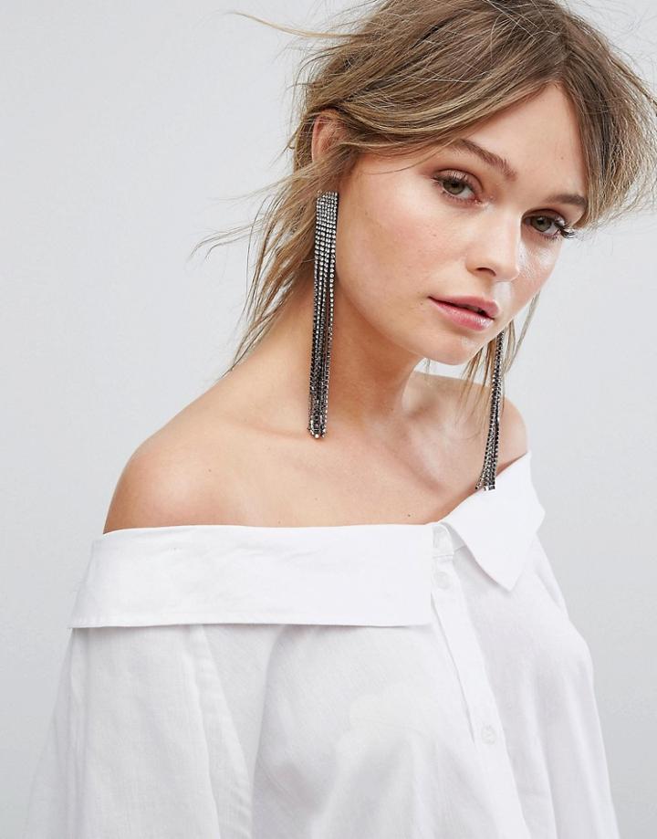 New Look Statement Tassel Earrings - Silver