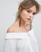 New Look Statement Tassel Earrings - Silver