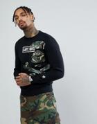 Aape By A Bathing Ape Sweatshirt With Camo Fill Logo - Black