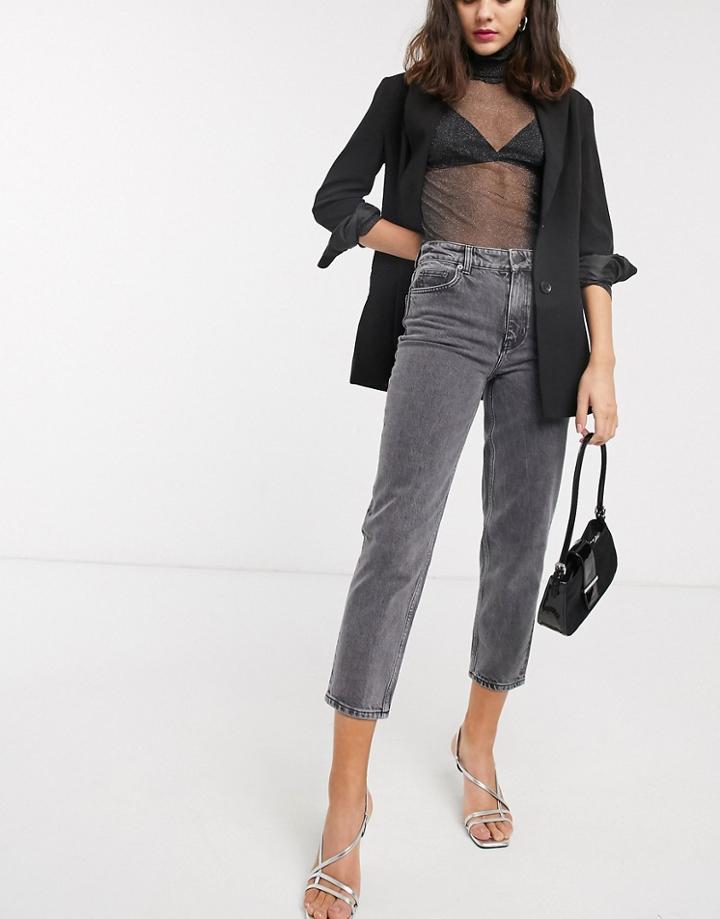 & Other Stories Toni Tapered Jean In Washed Gray-grey