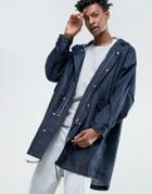 Weekday Rose Denim Parka - Blue