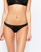 Lira Pamela Cheeky Mesh Bikini Bottom - Black