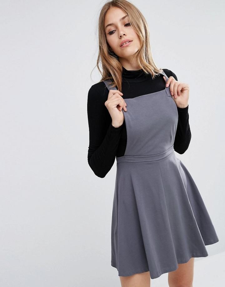 Asos Pinafore Dress - Gray
