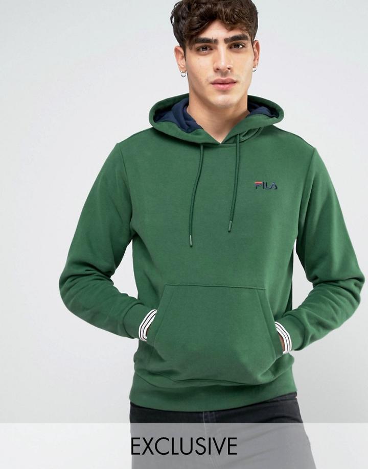 Fila Vintage Hoodie With Small Script - Green