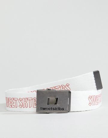 Sweet Sktbs Buckle Belt In White - White