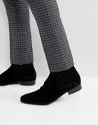 Hudson London Zelus Suede Chelsea Boots In Black - Black