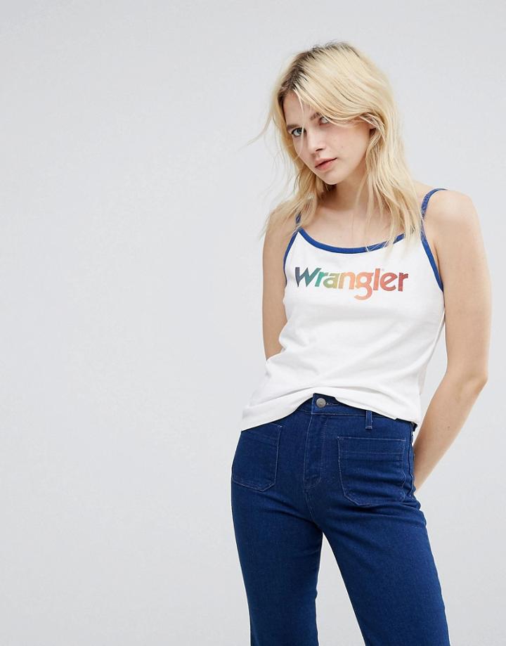 Wrangler Rainbow Logo Tank - Cream