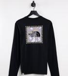 The North Face Topographic Long Sleeve T-shirt In Black Exclusive At Asos