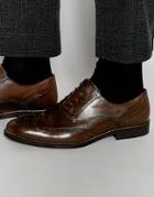 Red Tape Smart Brogues In Brown Leather - Brown