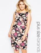 Praslin Plus Size Dress With Asymmetric Hem - Floral