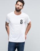 Only & Sons T-shirt In Crew Neck With Chest Embroidery - White