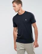 Abercrombie & Fitch Slim Fit T-shirt Crew Neck Logo In Black - Black