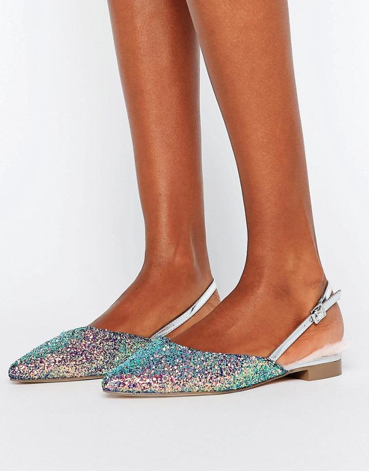Asos La La Embellished Ballet Flats - Multi