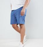 Asos Design Plus Mid Smart Shorts In Pale Blue - Blue