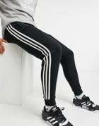Adidas Originals Three Stripe Sweatpants In Black