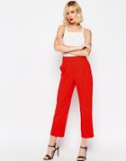 Asos Occasion High Waist Tailored Peg Pant Co-ord - Red