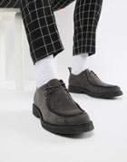 Asos Design Lace Up Shoes In Gray Cord - Gray